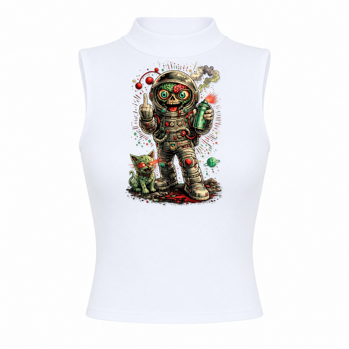 Darth Astronaut Neck Crop - weiß