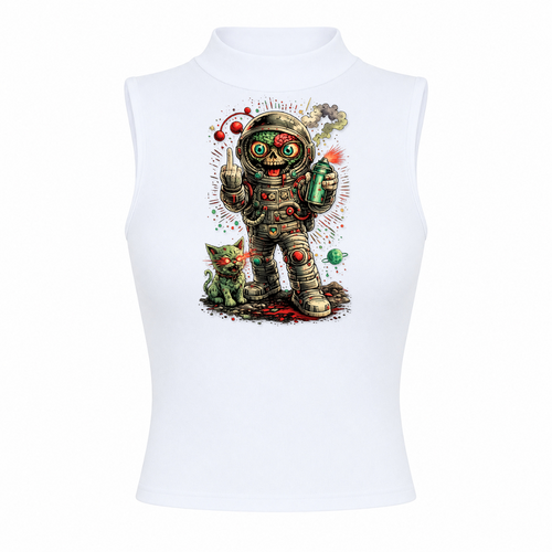 Darth Astronaut Neck Crop - weiß