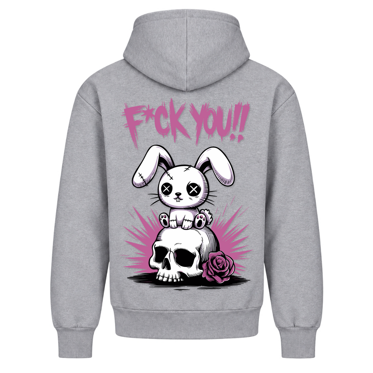 F*uck You Bunny - Heather Grey - Rueckseite