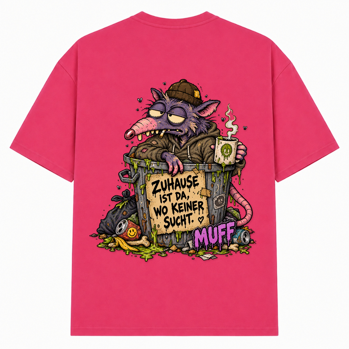 Muff - Hibiskus Pink - Rueckseite