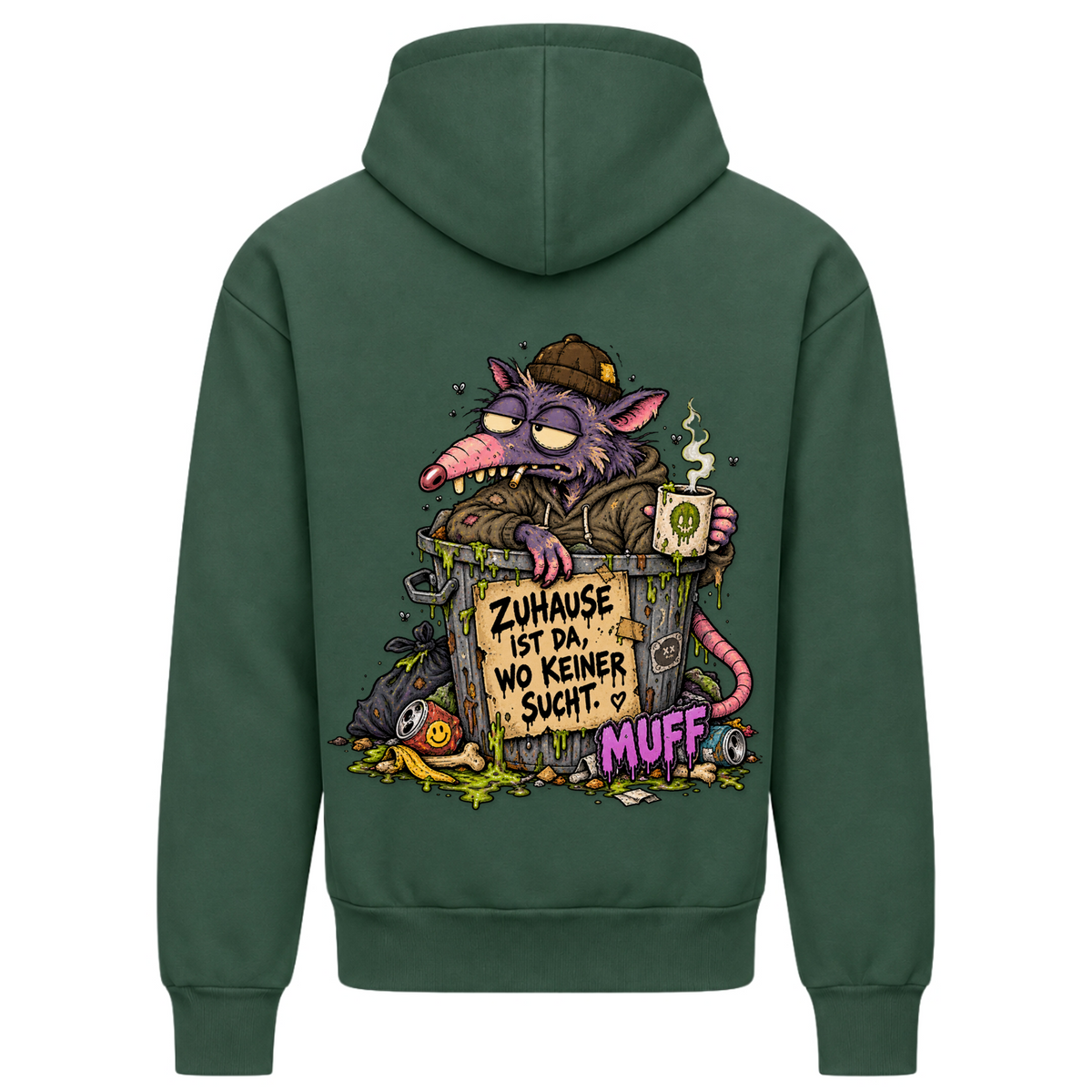 Muff - Bottle Green - Rueckseite
