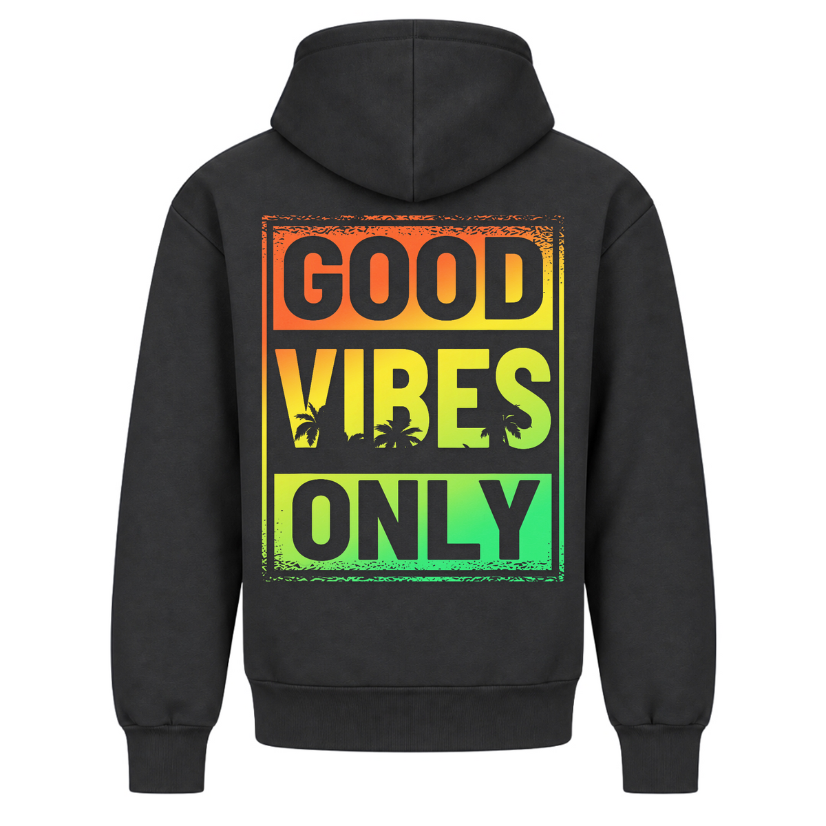 Good Vibes Only Beach  - Solid Charcoal - Rueckseite