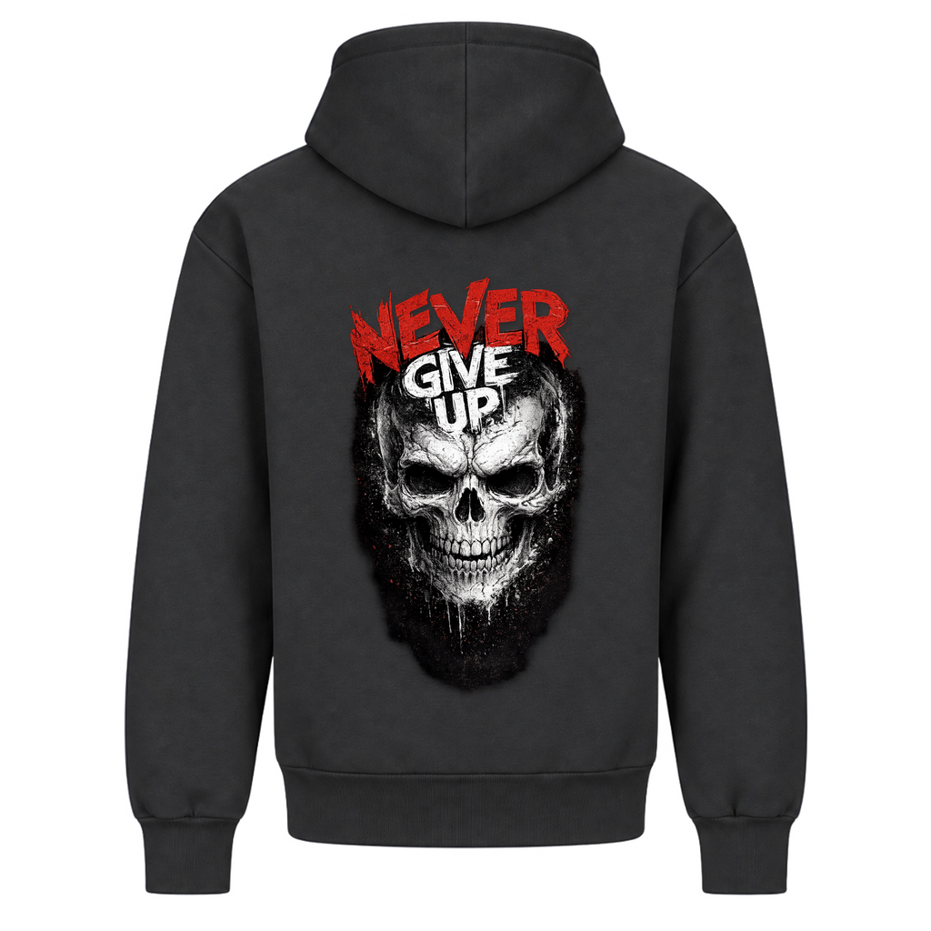 Never give up - Solid Charcoal - Rueckseite