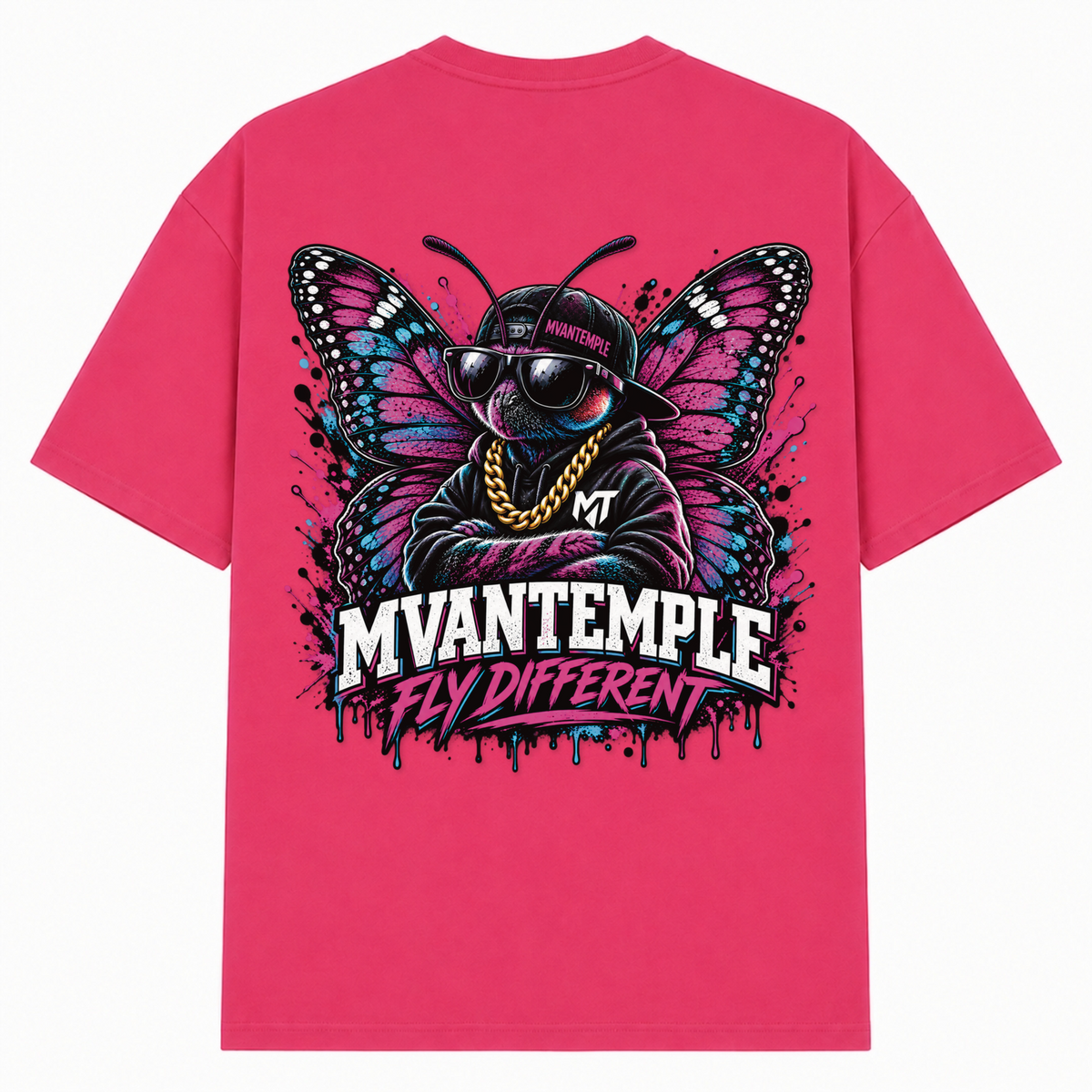 Fly Different - Hibiskus Pink - Rueckseite