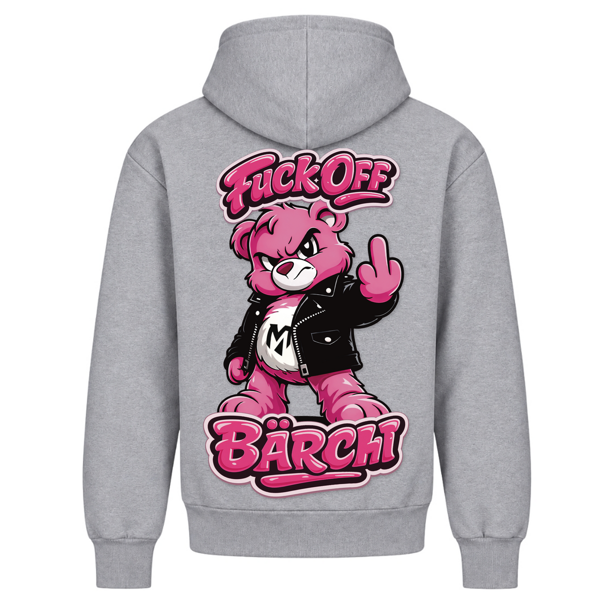 F*uck off Bärchi - Heather Grey - Rueckseite