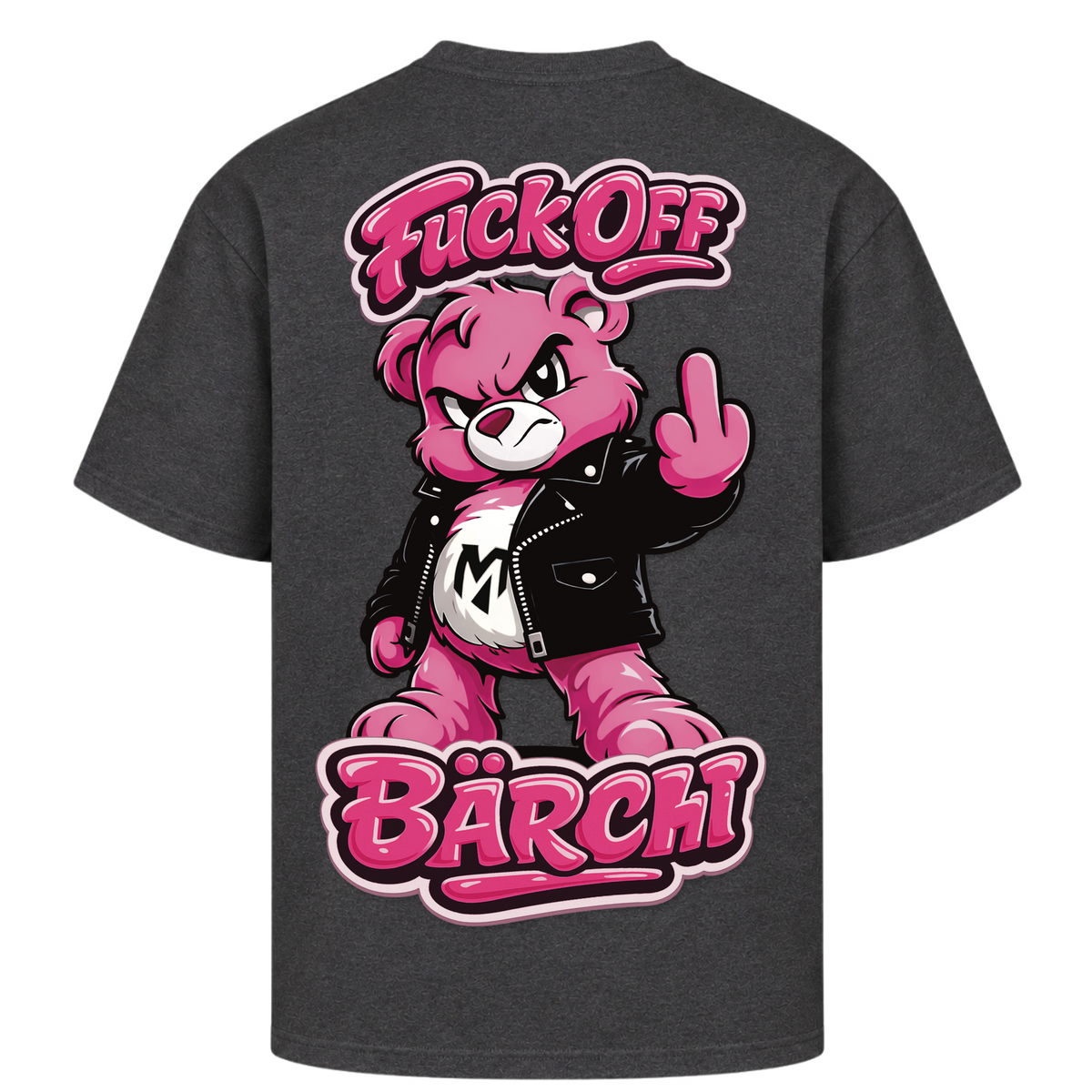 F*uck off Bärchi - Charcoal (Heather) - Rueckseite