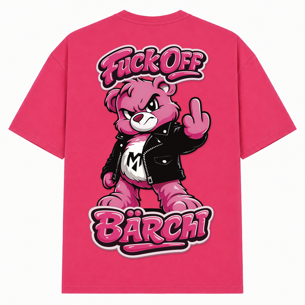 F*uck off Bärchi - Hibiskus Pink - Rueckseite