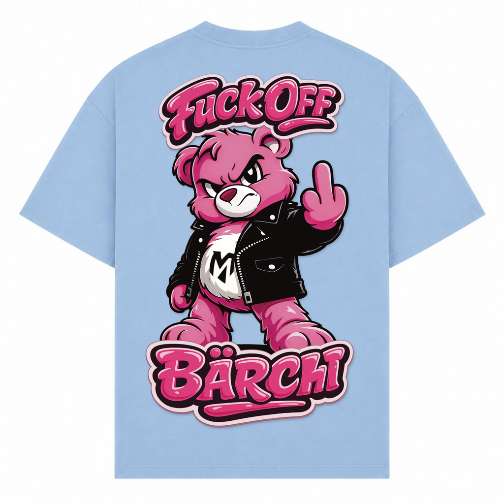F*uck off Bärchi - powder blue - Rueckseite