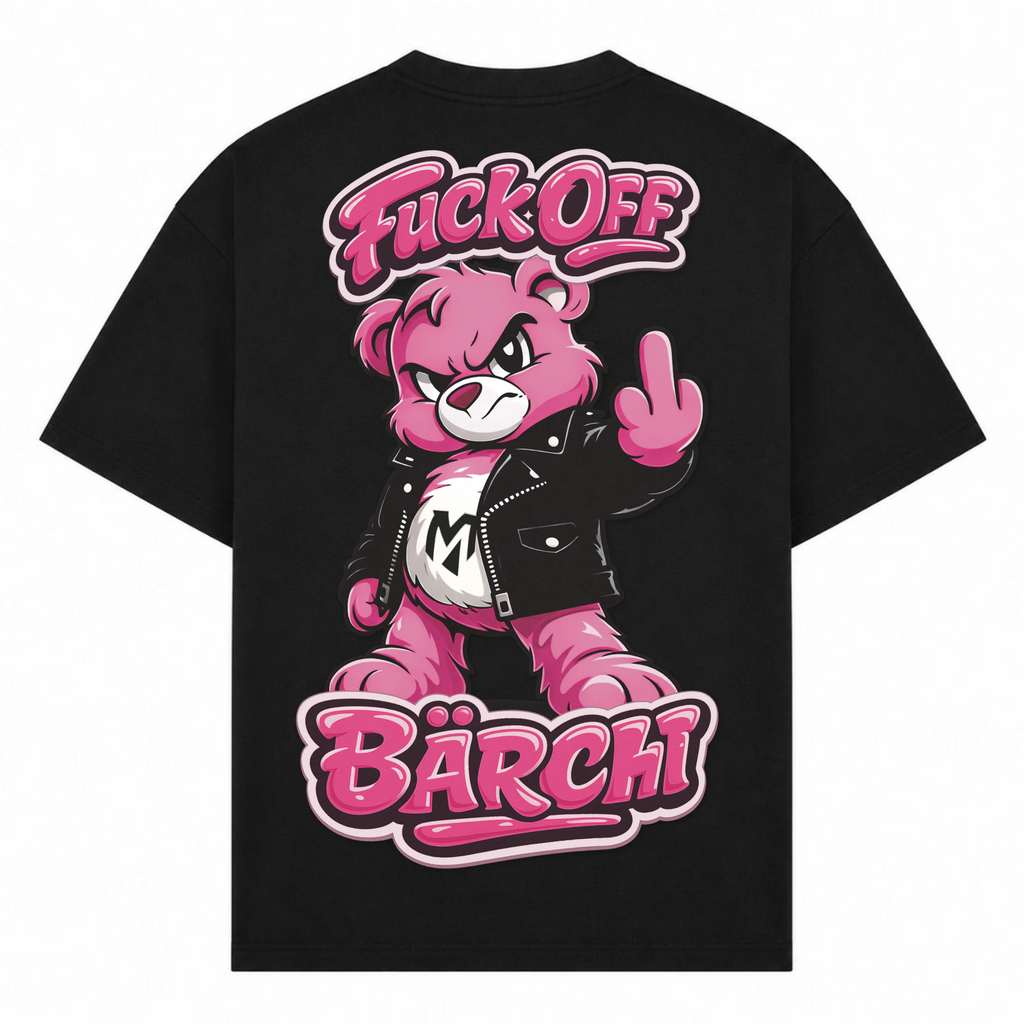 F*uck off Bärchi - Schwarz - Rueckseite