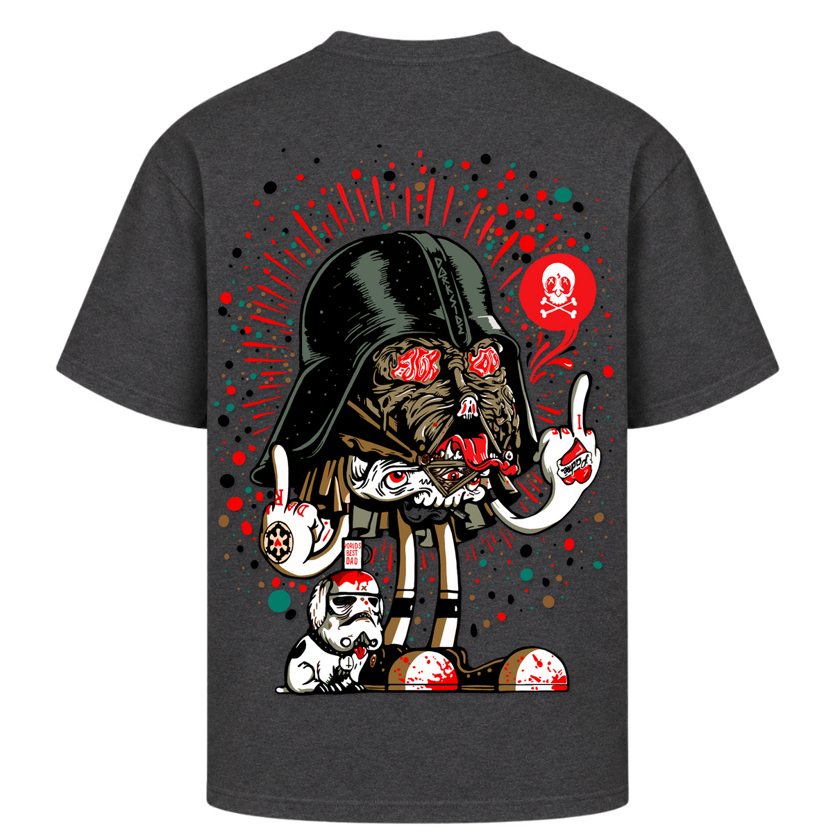 Darth F*uck - Charcoal (Heather) - Rueckseite